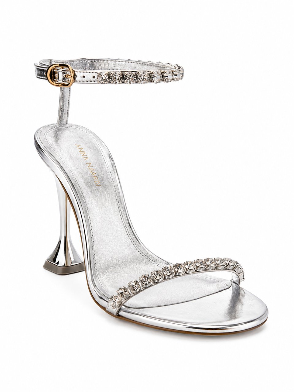 Amina Muaddi Sandals Silver Zilver