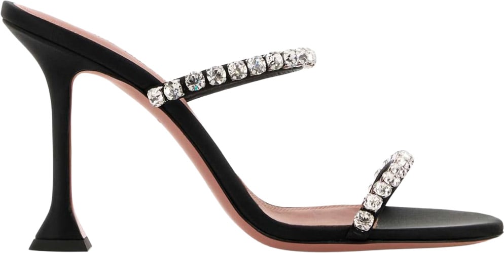 Amina Muaddi Sandals Black Zwart