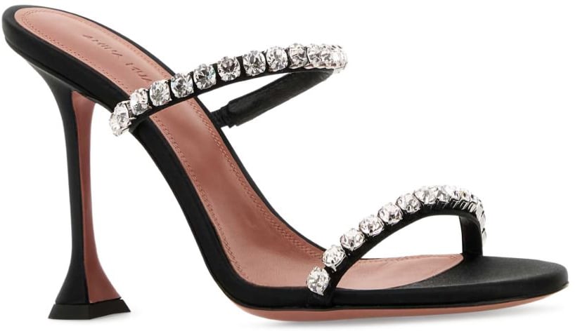 Amina Muaddi Sandals Black Zwart