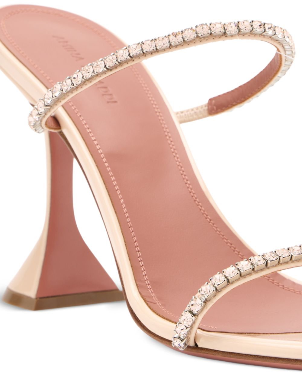 Amina Muaddi Sandals Champagne Goud