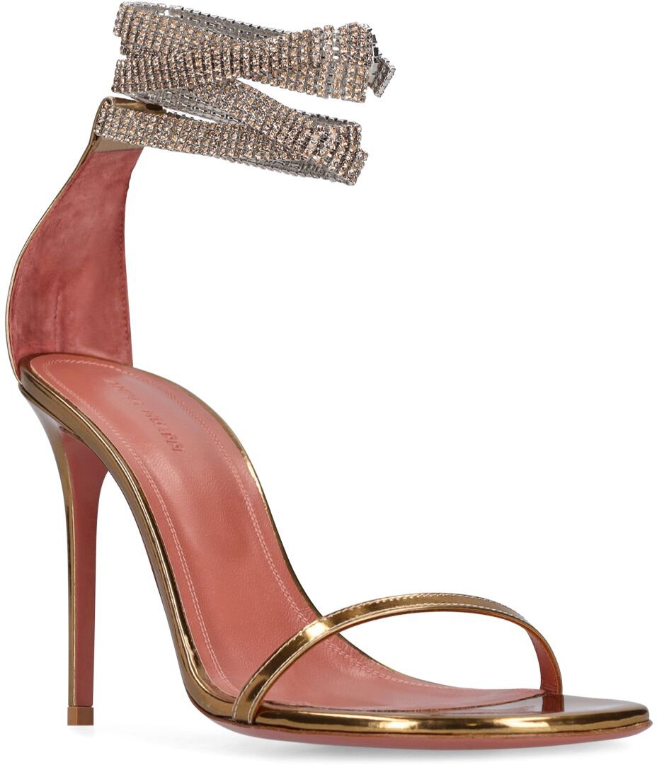Amina Muaddi High-heeled sandal Goud