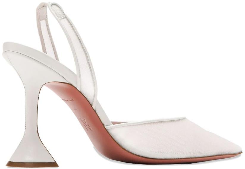 Amina Muaddi With Heel Beige Beige