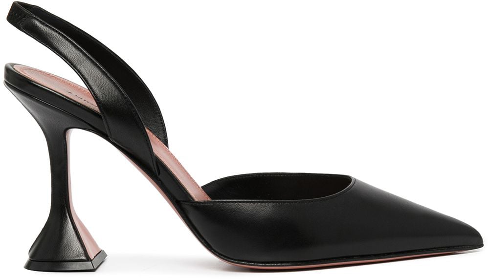 Amina Muaddi With Heel Black Zwart