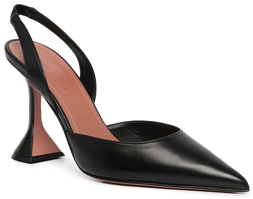 Amina Muaddi With Heel Black Zwart