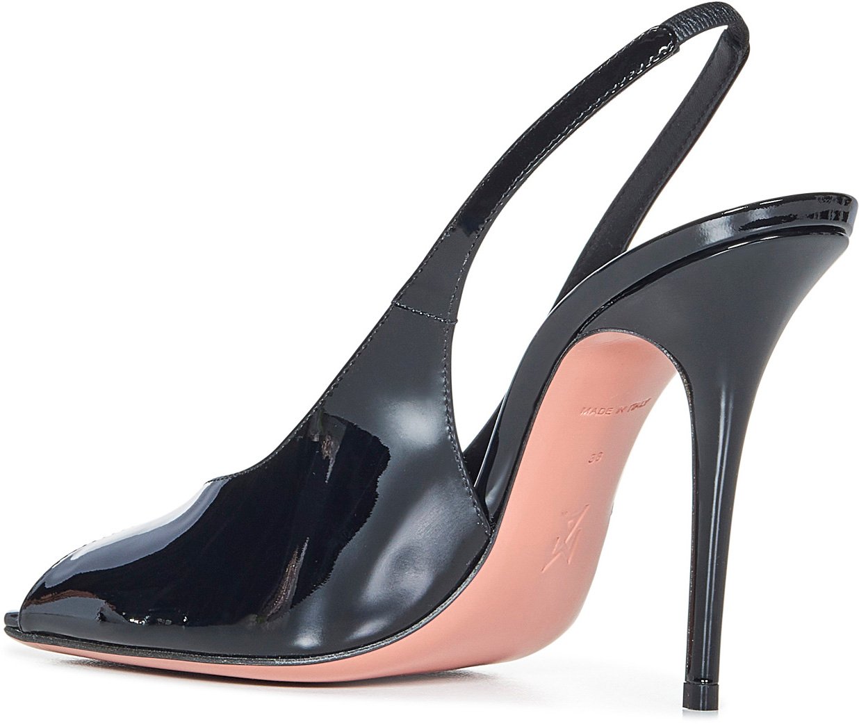 Amina Muaddi With Heel Black Zwart