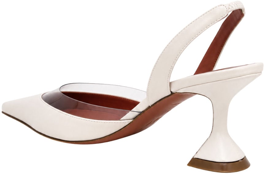 Amina Muaddi With Heel White Wit