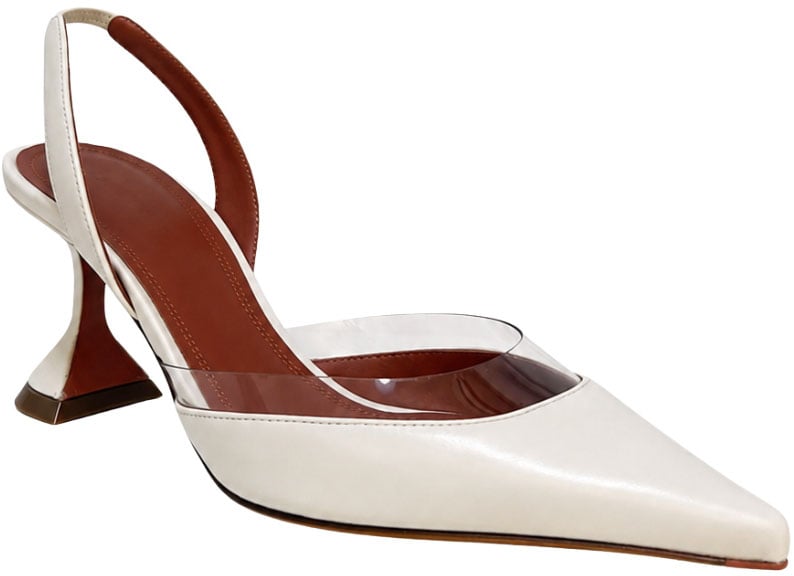 Amina Muaddi With Heel White Wit