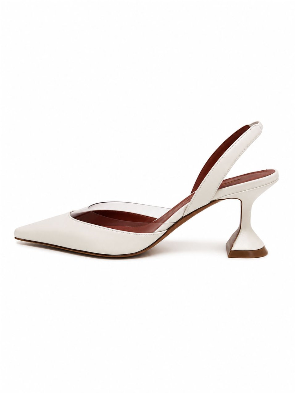 Amina Muaddi With Heel White Wit