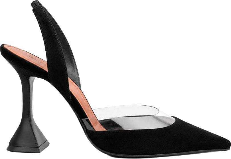 Amina Muaddi With Heel Black Zwart