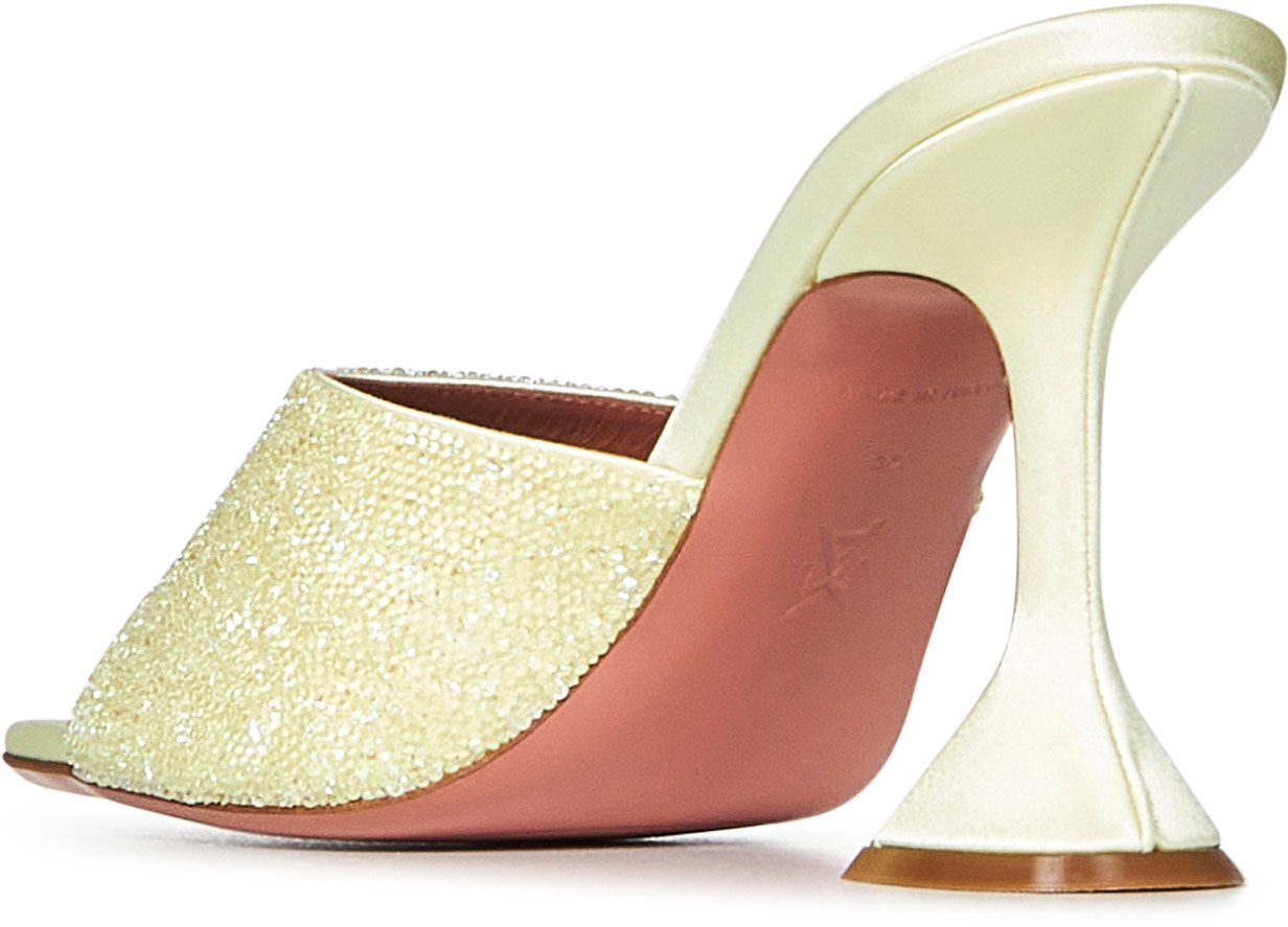 Amina Muaddi Sandals Yellow Geel