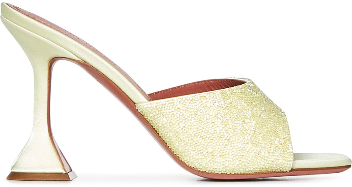 Amina Muaddi Sandals Yellow Geel