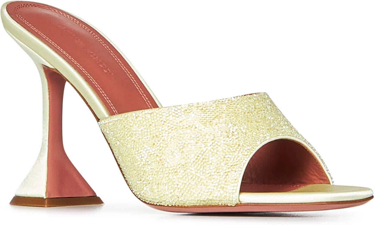 Amina Muaddi Sandals Yellow Geel