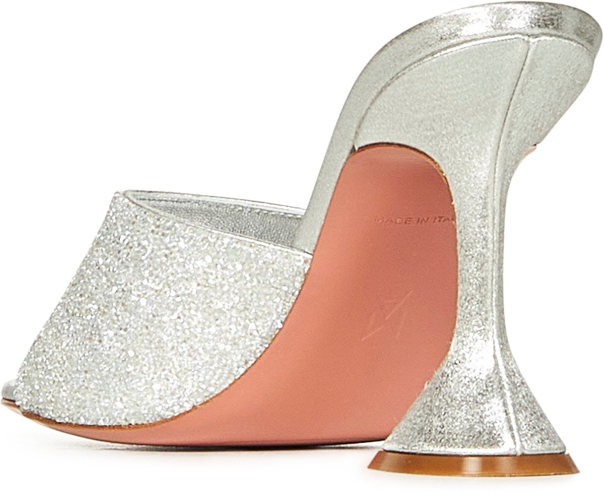 Amina Muaddi Sandals Silver Zilver