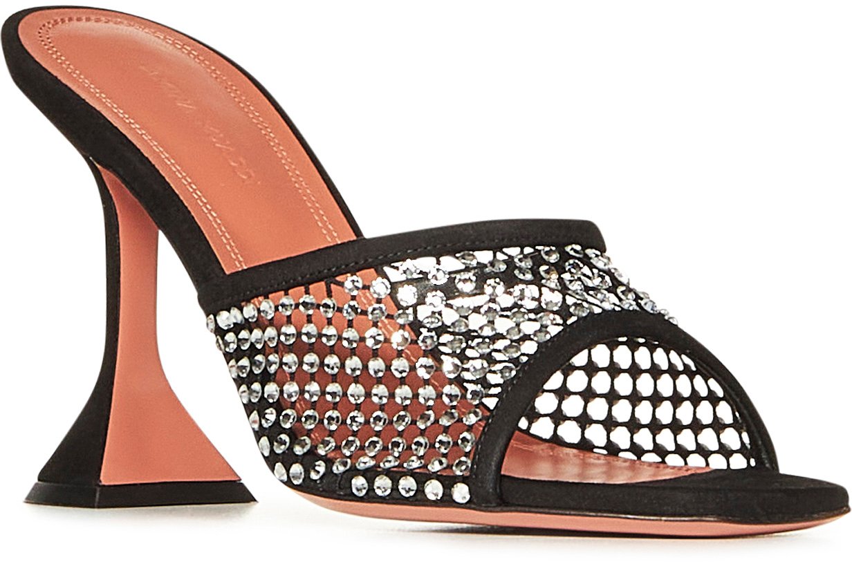 Amina Muaddi Sandals Black Zwart