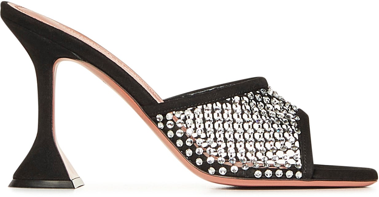 Amina Muaddi Sandals Black Zwart