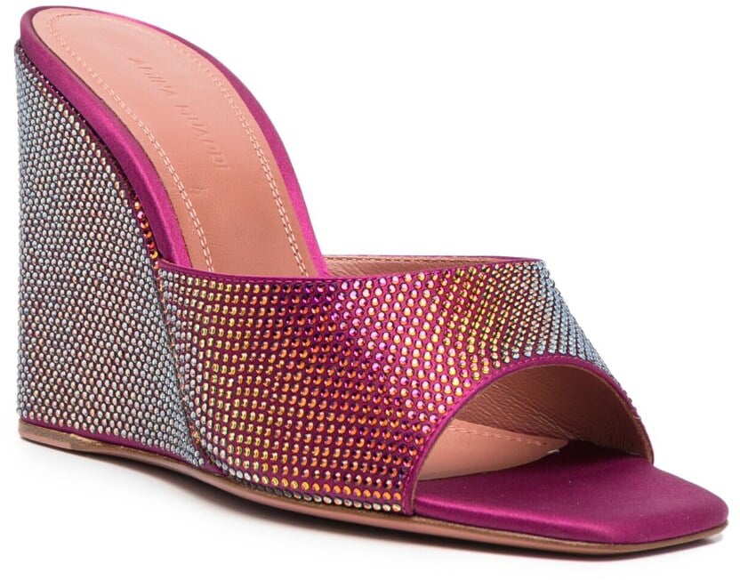 Amina Muaddi Sandals Red Rood