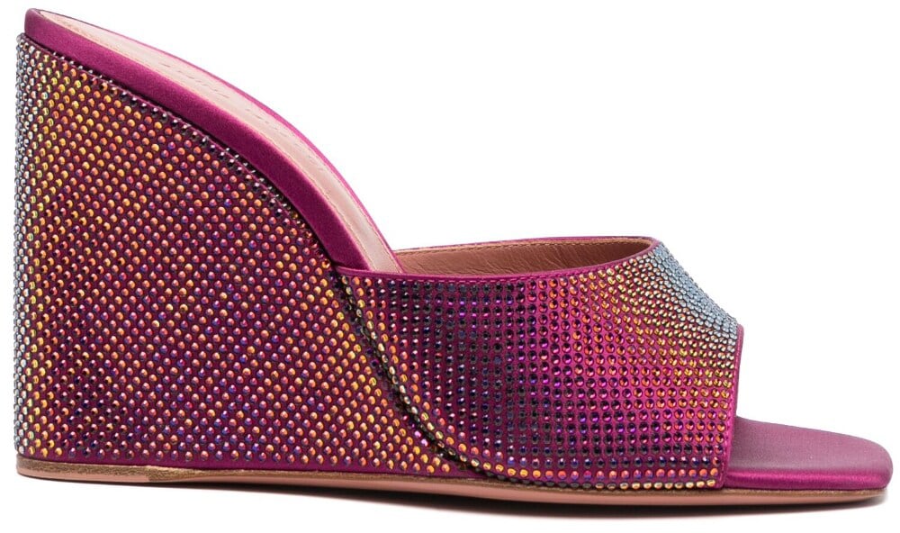 Amina Muaddi Sandals Red Rood