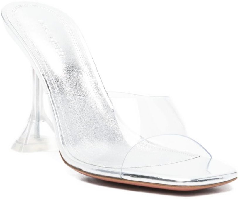 Amina Muaddi Sandals Transparent Neutraal