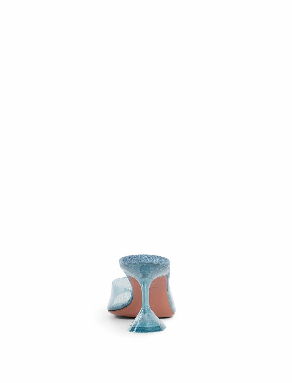 Amina Muaddi Amina Muaddi Lupita Glass Pvc Denim Mules Blauw