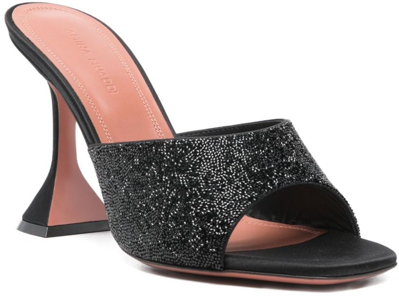 Amina Muaddi Sandals Black Zwart