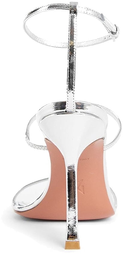 Amina Muaddi Amina Muaddi Maya Leather Sandals Zilver