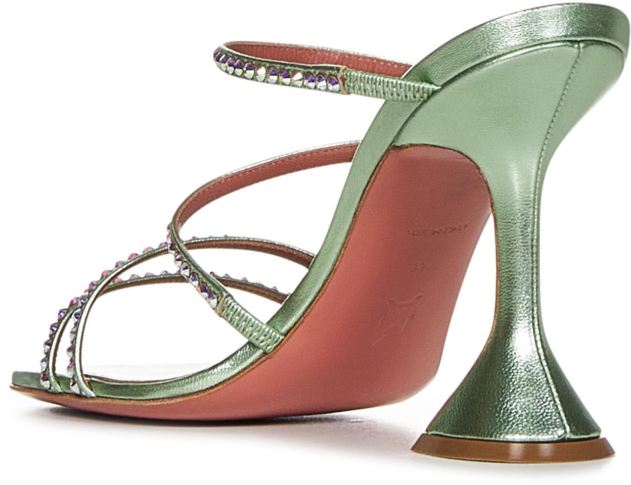 Amina Muaddi Sandals Green Lime
