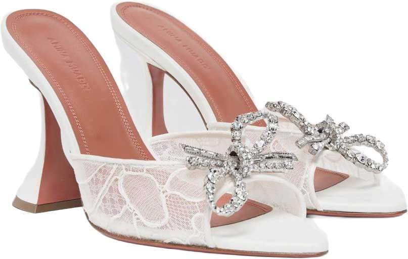 Amina Muaddi Sandals White Wit