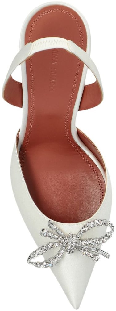 Amina Muaddi With Heel White Wit