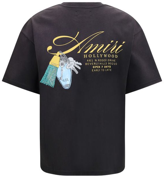 Amiri Amiri Black Cotton T-Shirt Zwart
