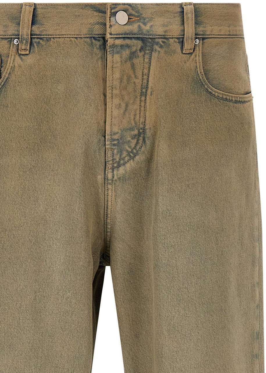 Amiri Beige Cotton Straight-Leg Jeans Beige