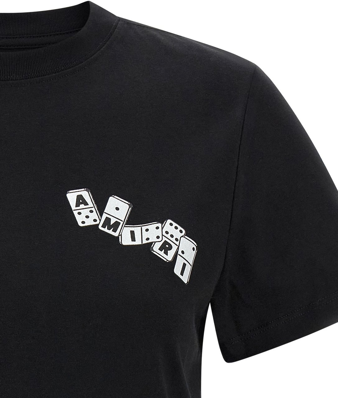 Amiri Black Cotton T-Shirt Zwart