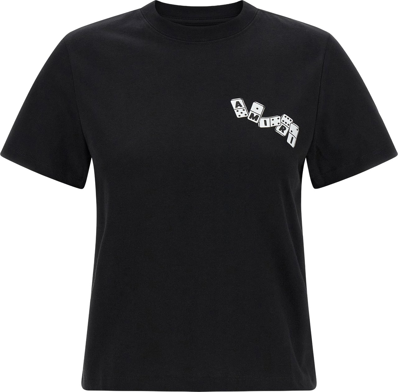 Amiri Black Cotton T-Shirt Zwart