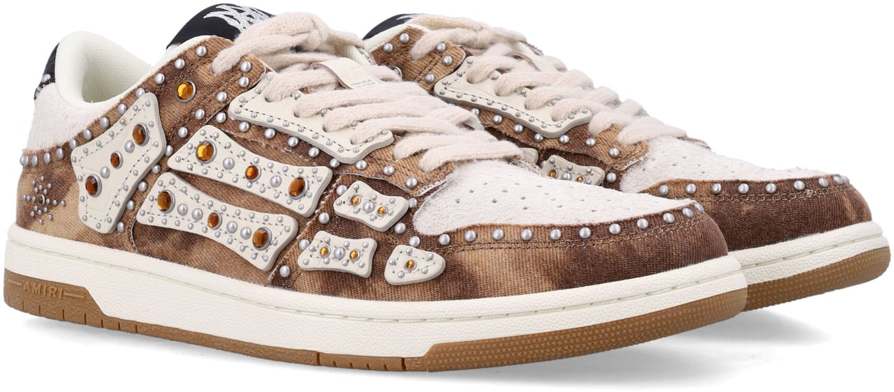 Amiri Stud Skel Top Low Dark Brown Bruin