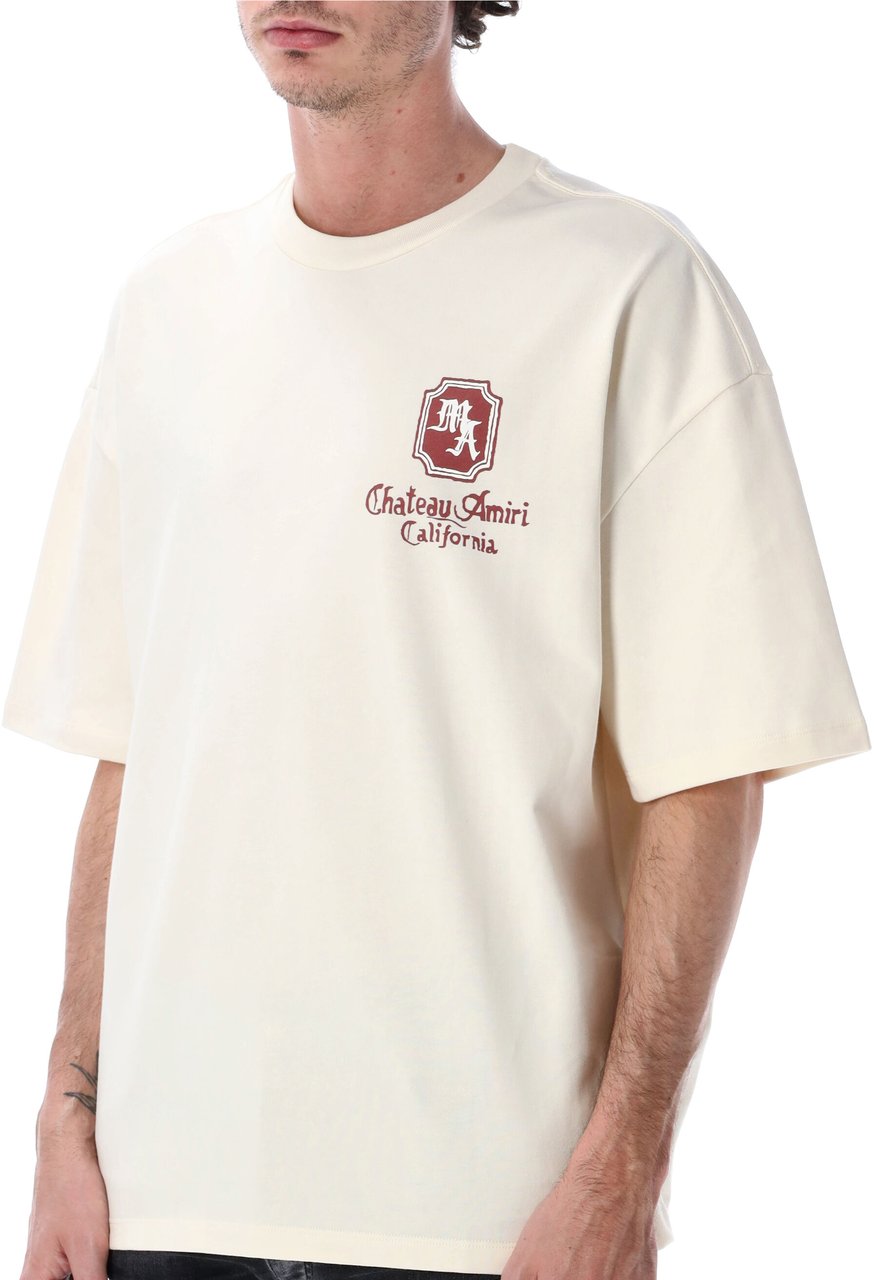 Amiri Chateau Tee Bianco Wit