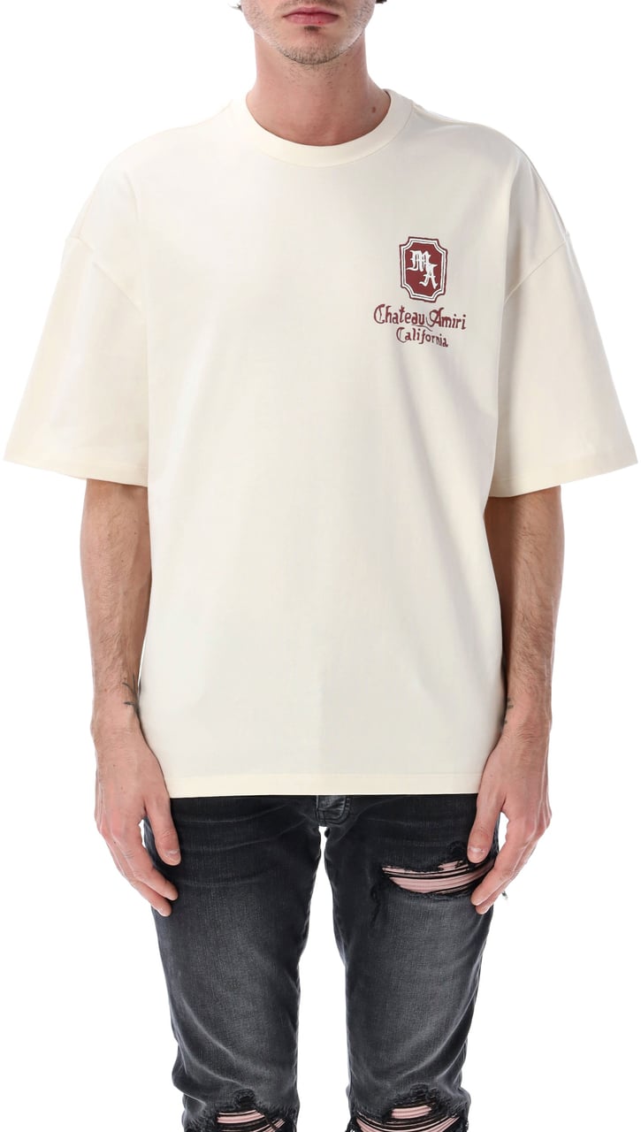Amiri Chateau Tee Bianco Wit