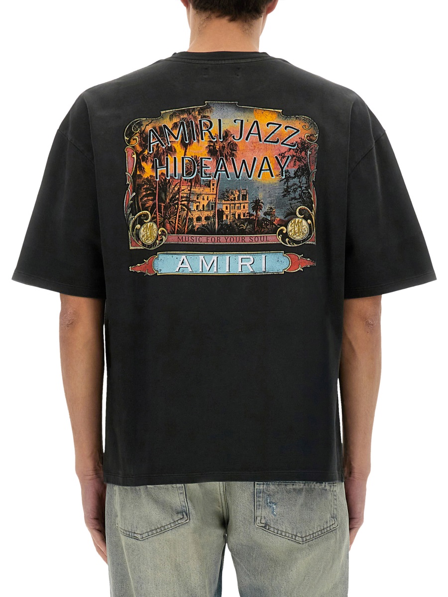 Amiri "JAZZ HIDEAWAY" T-SHIRT Zwart