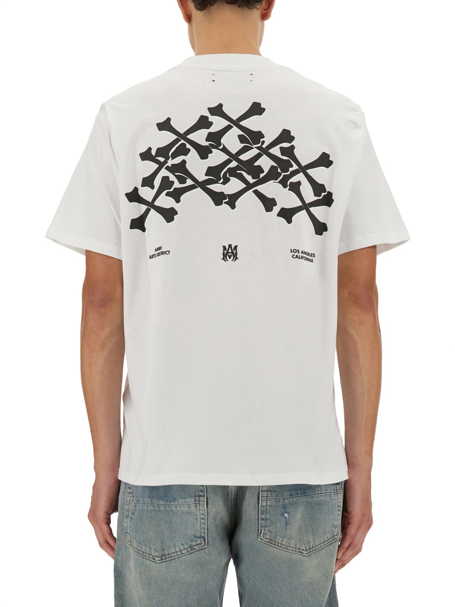Amiri BONES STACKED PRINT T-SHIRT Wit