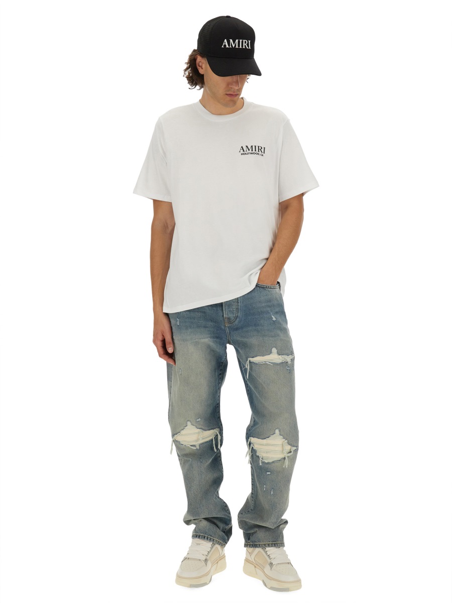 Amiri BONES STACKED PRINT T-SHIRT Wit