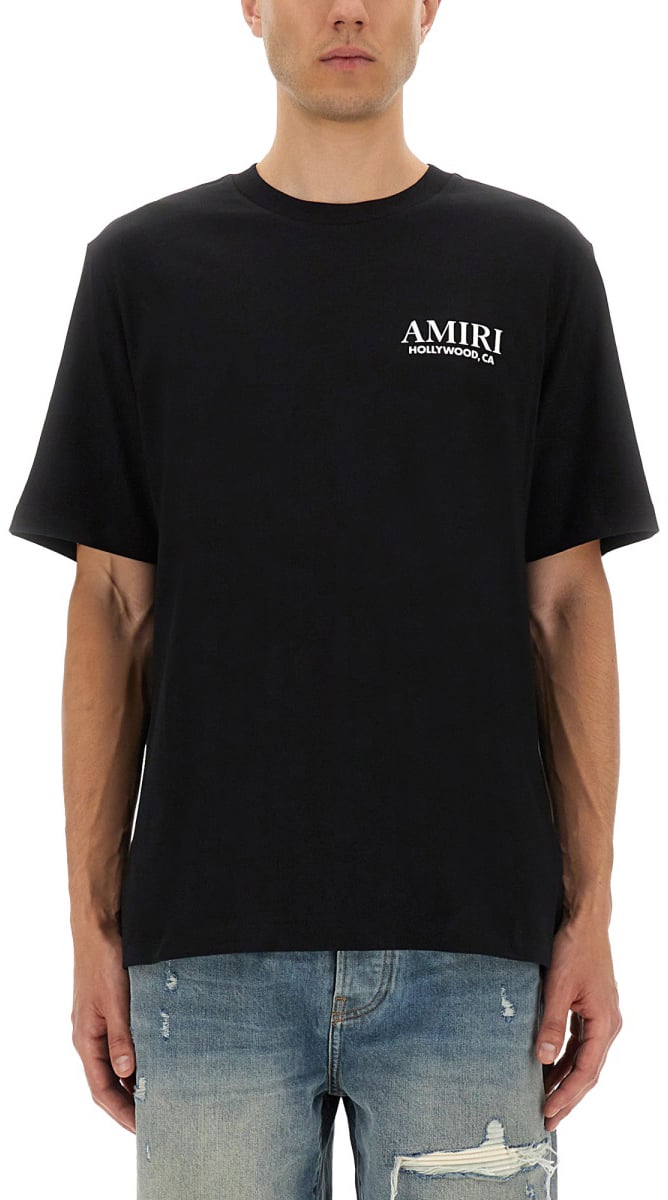 Amiri BONES STACKED PRINT T-SHIRT Zwart