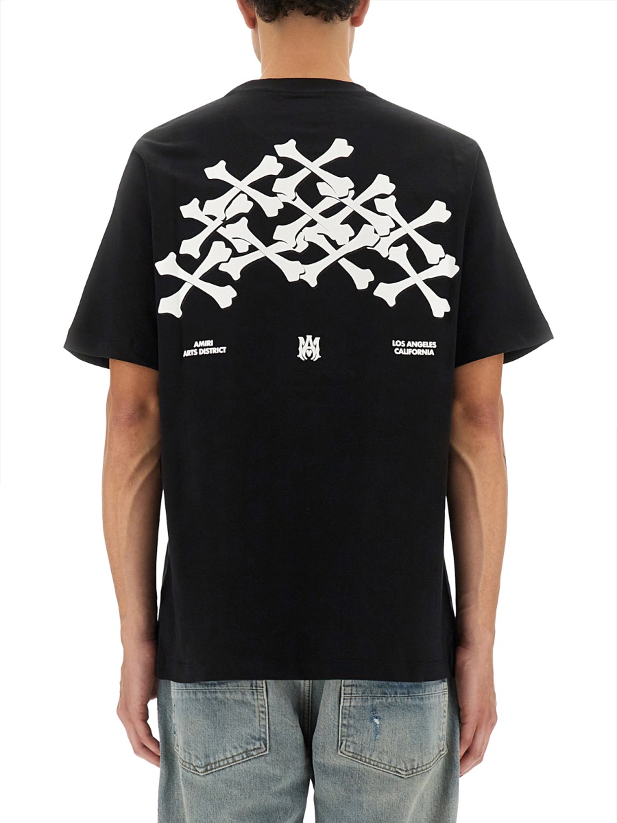 Amiri BONES STACKED PRINT T-SHIRT Zwart