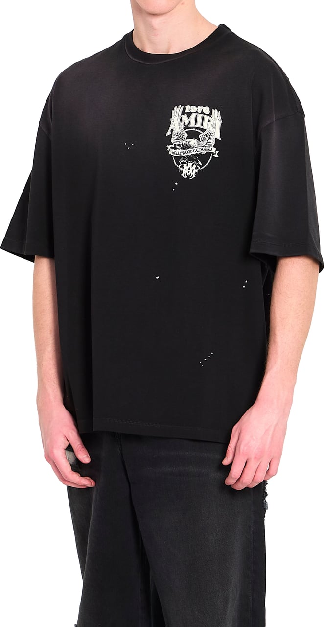 Amiri Eagle oversized T-shirt Zwart