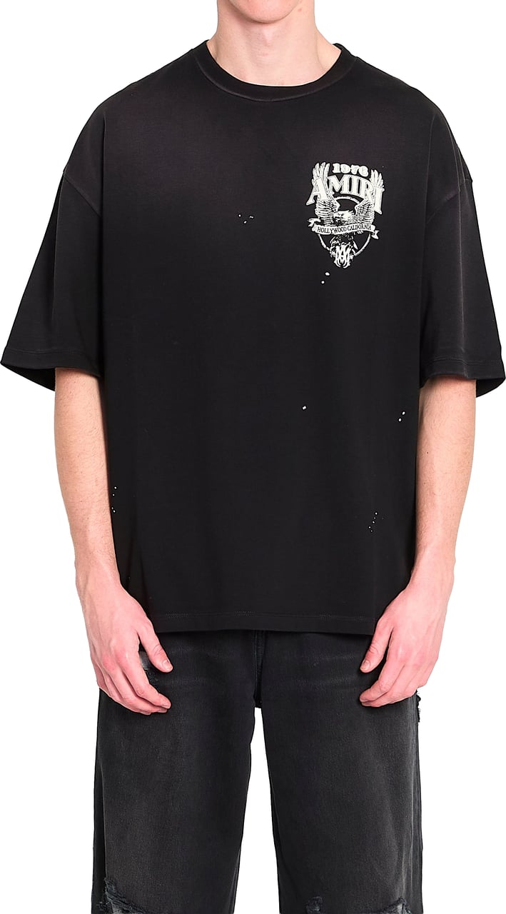 Amiri Eagle oversized T-shirt Zwart