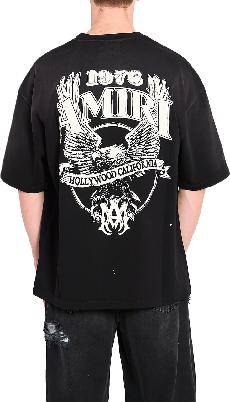 Amiri Eagle oversized T-shirt Zwart