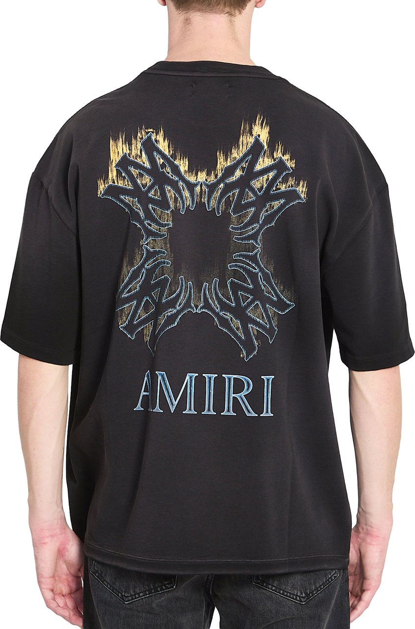 Amiri MA Quad Flames oversized T-shirt Zwart