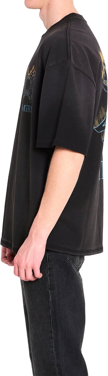 Amiri MA Quad Flames oversized T-shirt Zwart