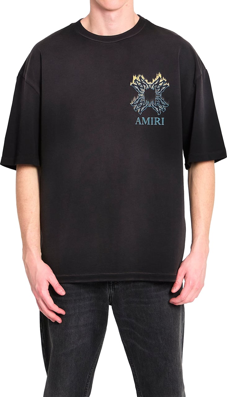 Amiri MA Quad Flames oversized T-shirt Zwart