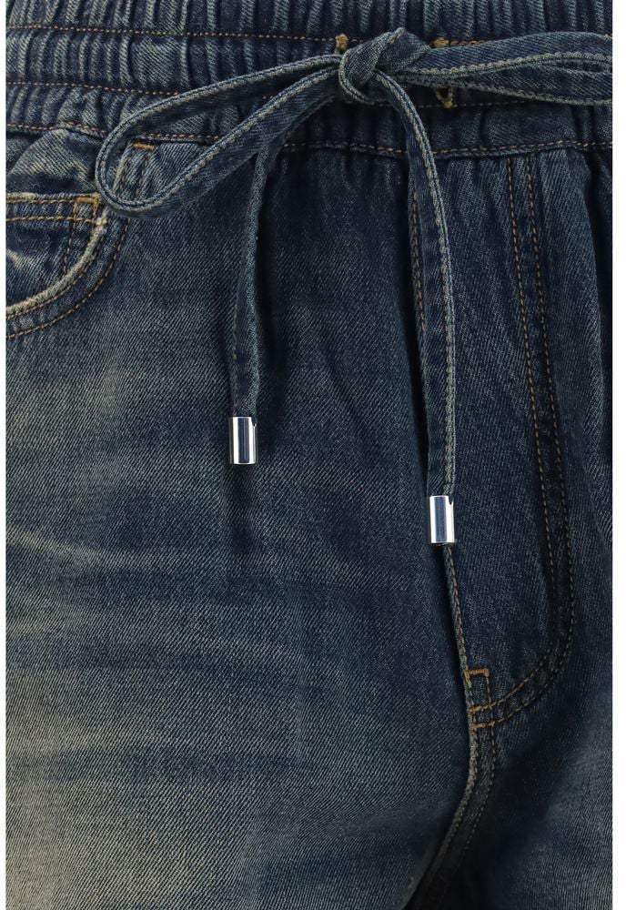 Amiri Blue Cotton Bermuda Shorts Blauw
