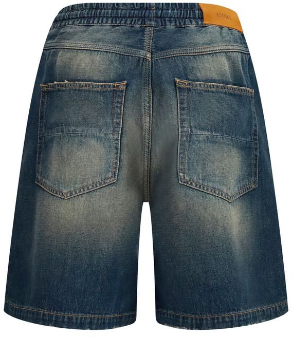 Amiri Blue Cotton Bermuda Shorts Blauw