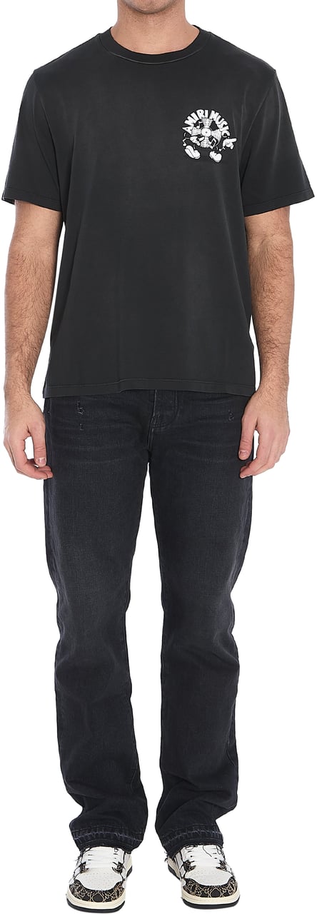 Amiri Music Record t-shirt casual shortsleeves Zwart