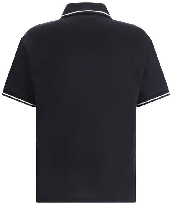 Amiri Black Cotton Polo T-Shirt Zwart